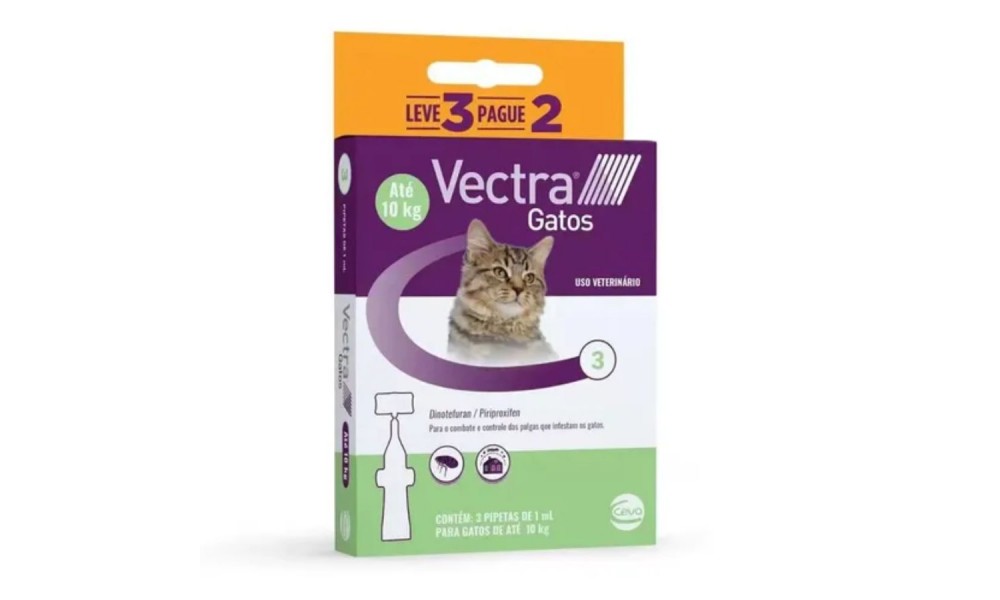 Antipulgas Vectra para Gatos Combo Leve 3 Pague 2