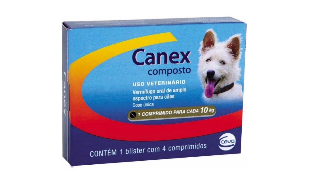Vermífugo Canex Composto Para Cães Até 10kg - 4 Comprimidos