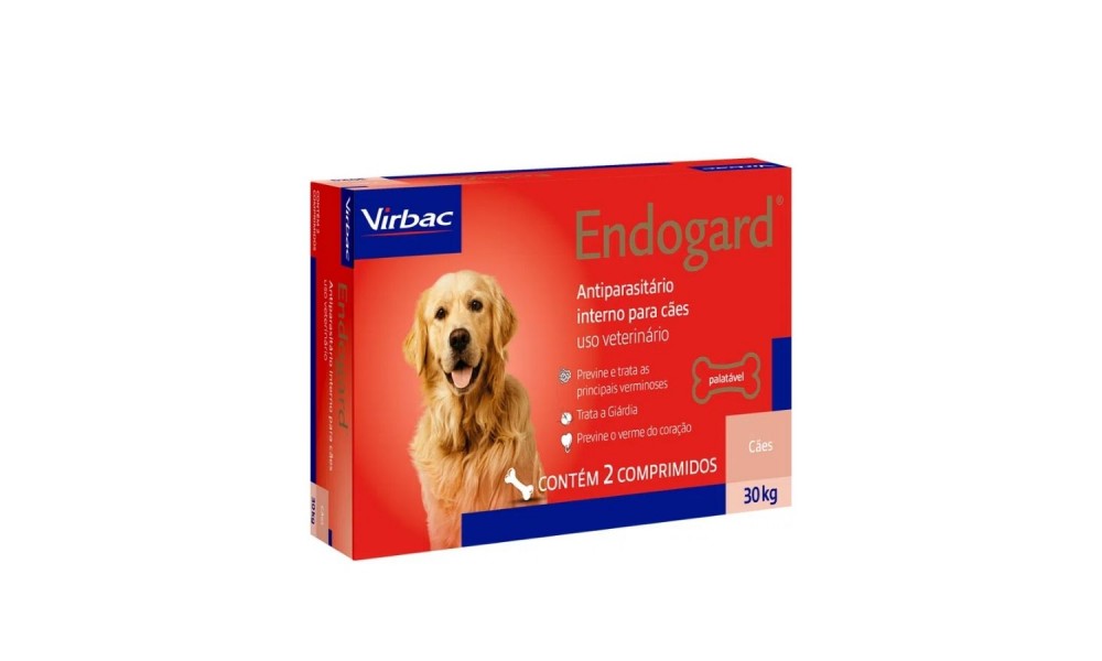 Vermífugo Endogard Para Cães Até 30kg Com 2 Comprimidos