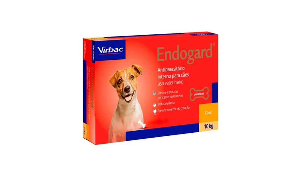 Vermífugo Endogard Para Cães Até 10kg Com 2 Comprimidos