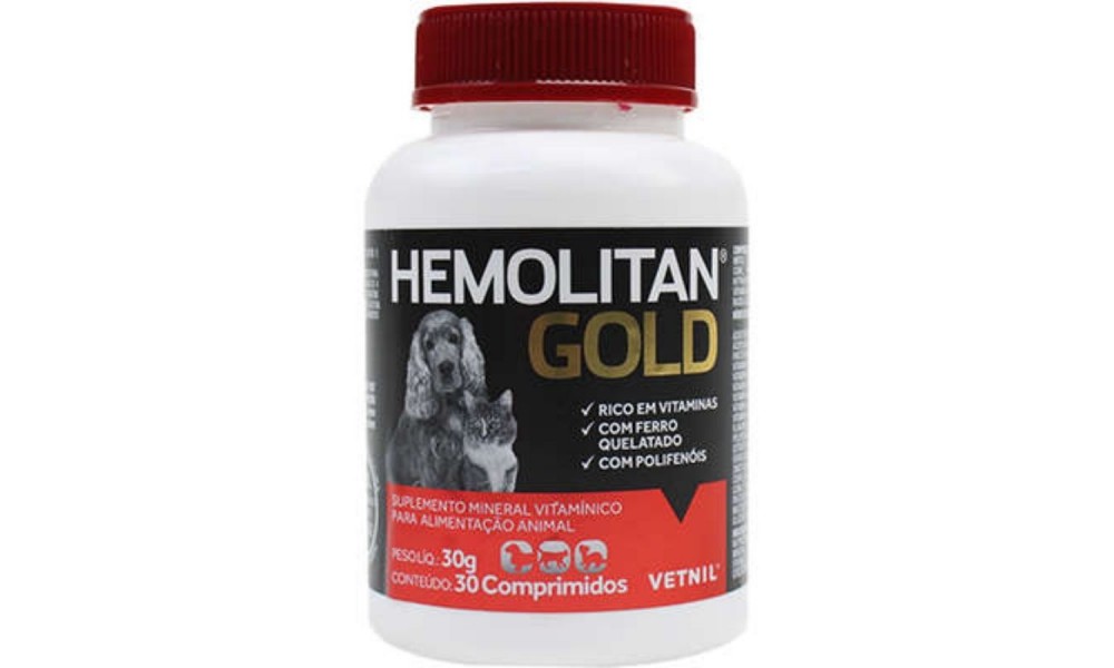 Suplemento Hemolitan Gold 30g - 30 Comprimidos