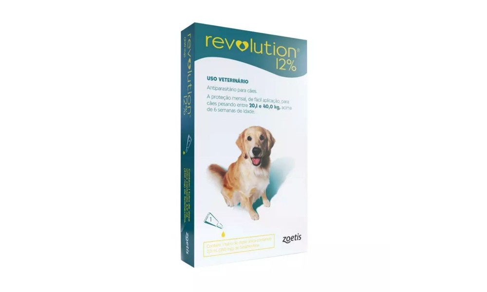 Antipulgas Revolution 12% 240mg Para Cães De 20,1 A 40kg