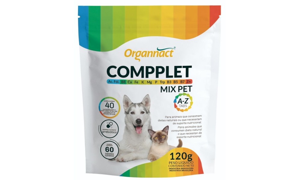Suplemento Vitamínico Compplet Mix Pet A-z Tabs 120gr