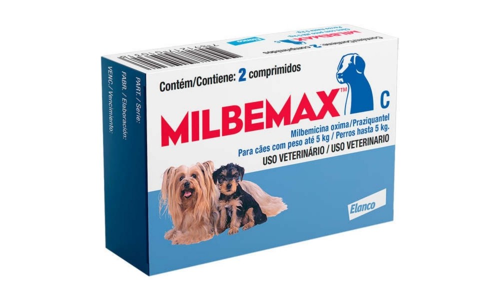 Vermífugo Milbemax Para Cães Até 5kg