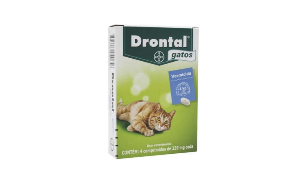 Vermífugo Drontal Para Gatos Com 4 Comprimidos