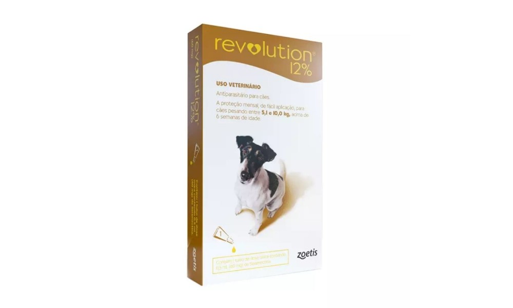 Antipulgas Revolution 12% 60mg Para Cães De 5,1 A 10kg