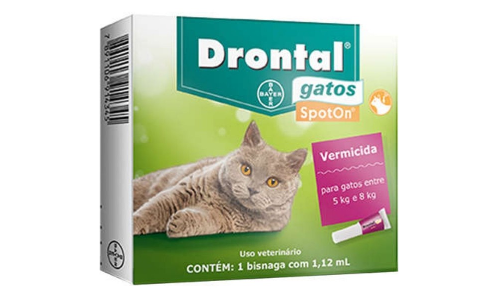 Vermífugo Drontal Spoton Para Gatos De 5 Kg A 8 Kg