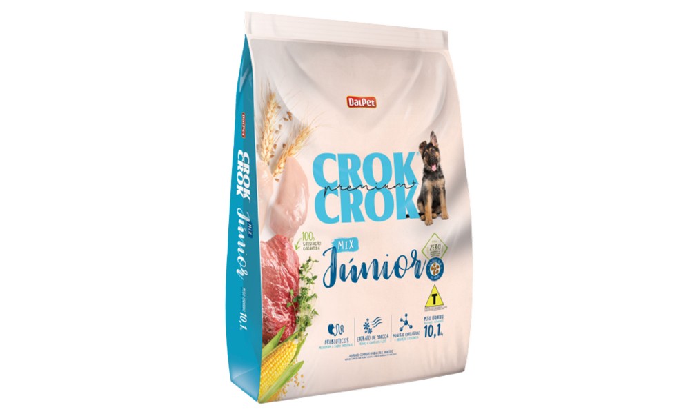 Ração Crok Crok Junior 10,1kg Filhote Todos